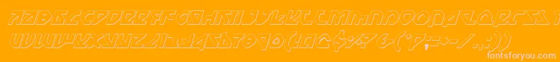 Nostrooi-Schriftart – Rosa Schriften auf orangefarbenem Hintergrund