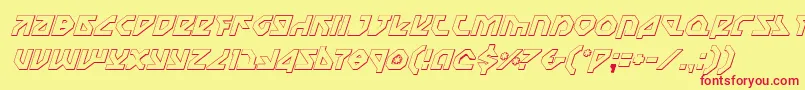 Nostrooi Font – Red Fonts on Yellow Background