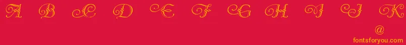 VergennesDemo Font – Orange Fonts on Red Background