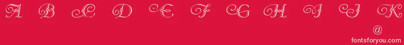 fuente VergennesDemo – Fuentes Rosadas Sobre Fondo Rojo
