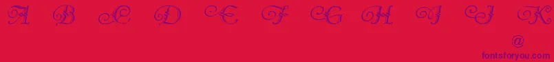 VergennesDemo Font – Purple Fonts on Red Background