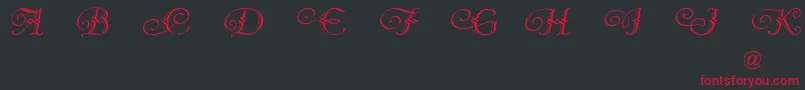 VergennesDemo Font – Red Fonts on Black Background