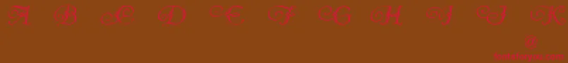 VergennesDemo Font – Red Fonts on Brown Background