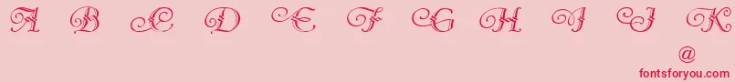 VergennesDemo Font – Red Fonts on Pink Background