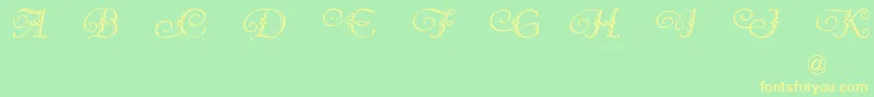 VergennesDemo Font – Yellow Fonts on Green Background