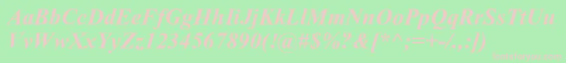 DabbingtonBoldItalic Font – Pink Fonts on Green Background