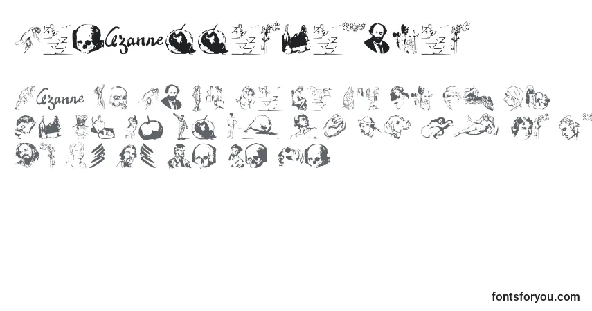 Cezannesketches-fontti – aakkoset, numerot, erikoismerkit