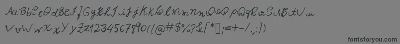 Шрифт Izabela – чёрные шрифты на сером фоне
