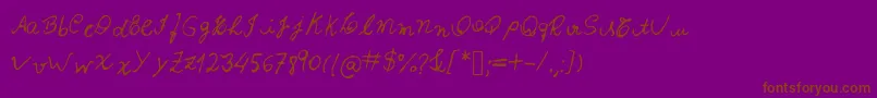 Izabela Font – Brown Fonts on Purple Background