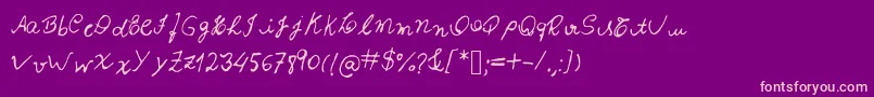 Izabela Font – Pink Fonts on Purple Background