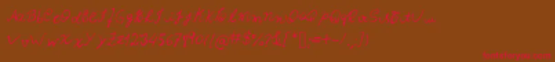 Izabela Font – Red Fonts on Brown Background