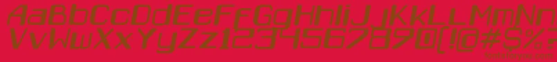 Caracascursiva Font – Brown Fonts on Red Background