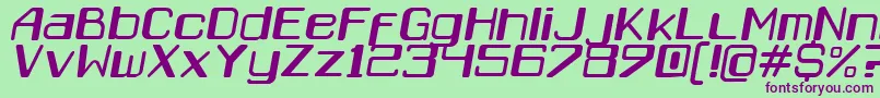 Caracascursiva Font – Purple Fonts on Green Background