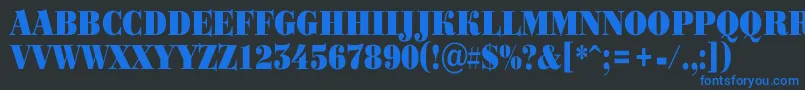 BodoniortotitulnrBlack Font – Blue Fonts on Black Background