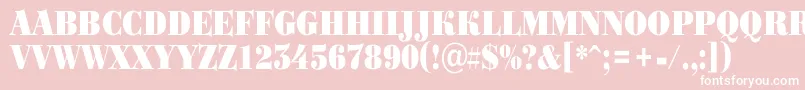 BodoniortotitulnrBlack Font – White Fonts on Pink Background