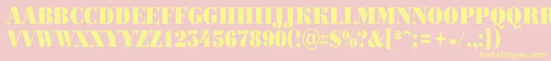 BodoniortotitulnrBlack Font – Yellow Fonts on Pink Background