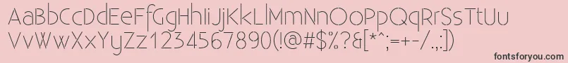 ExistenceStencillight Font – Black Fonts on Pink Background