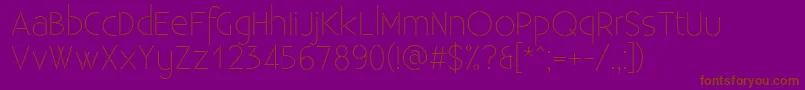 ExistenceStencillight Font – Brown Fonts on Purple Background