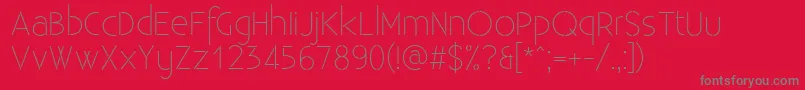ExistenceStencillight Font – Gray Fonts on Red Background