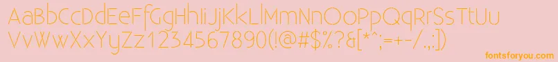 ExistenceStencillight Font – Orange Fonts on Pink Background