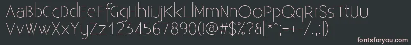 フォントExistenceStencillight – 黒い背景にピンクのフォント