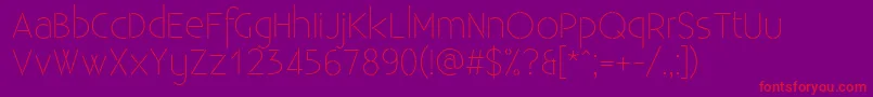 Шрифт ExistenceStencillight – красные шрифты на фиолетовом фоне
