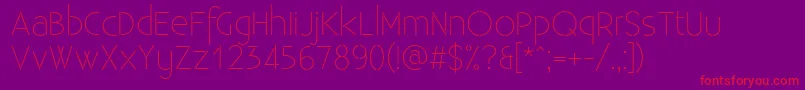 ExistenceStencillight Font – Red Fonts on Purple Background