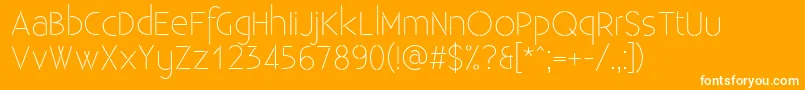 ExistenceStencillight Font – White Fonts on Orange Background