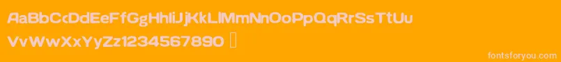 Tamo Font – Pink Fonts on Orange Background