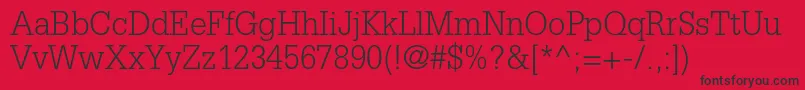 GlyphaltstdLight Font – Black Fonts on Red Background