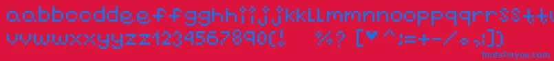 Nayupixel Font – Blue Fonts on Red Background