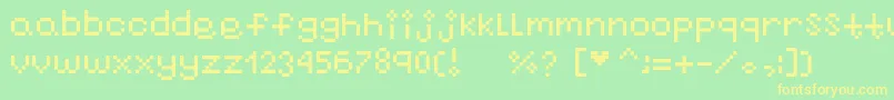 Nayupixel Font – Yellow Fonts on Green Background