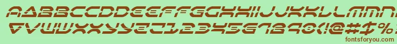 Oberondeuxlaserital Font – Brown Fonts on Green Background