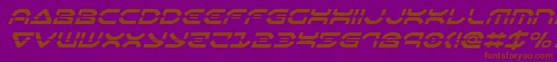 Oberondeuxlaserital Font – Brown Fonts on Purple Background