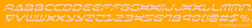 Oberondeuxlaserital Font – Pink Fonts on Orange Background