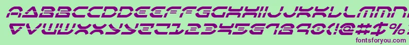 Oberondeuxlaserital Font – Purple Fonts on Green Background