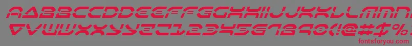 Oberondeuxlaserital Font – Red Fonts on Gray Background