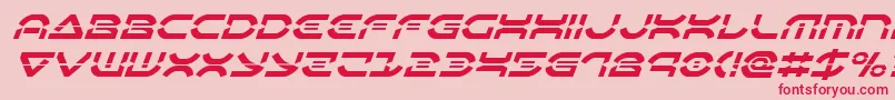 Oberondeuxlaserital Font – Red Fonts on Pink Background