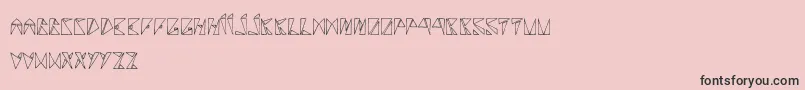 RancuneTriangulaire Font – Black Fonts on Pink Background