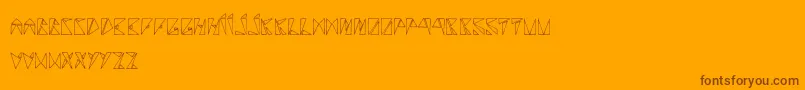 RancuneTriangulaire Font – Brown Fonts on Orange Background