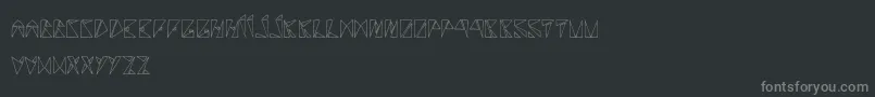 Шрифт RancuneTriangulaire – серые шрифты на чёрном фоне