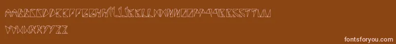 RancuneTriangulaire Font – Pink Fonts on Brown Background
