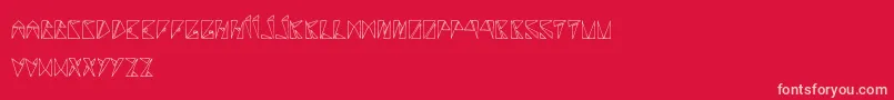 RancuneTriangulaire Font – Pink Fonts on Red Background