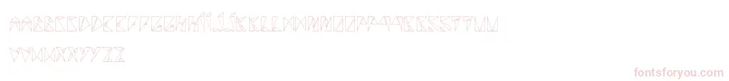 RancuneTriangulaire Font – Pink Fonts on White Background