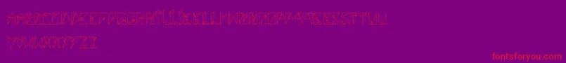 Police RancuneTriangulaire – polices rouges sur fond violet