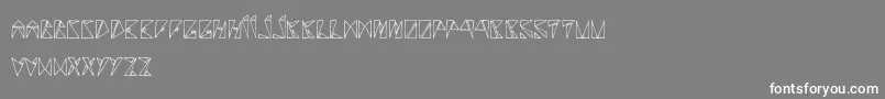 RancuneTriangulaire Font – White Fonts on Gray Background