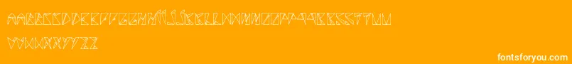 RancuneTriangulaire Font – White Fonts on Orange Background