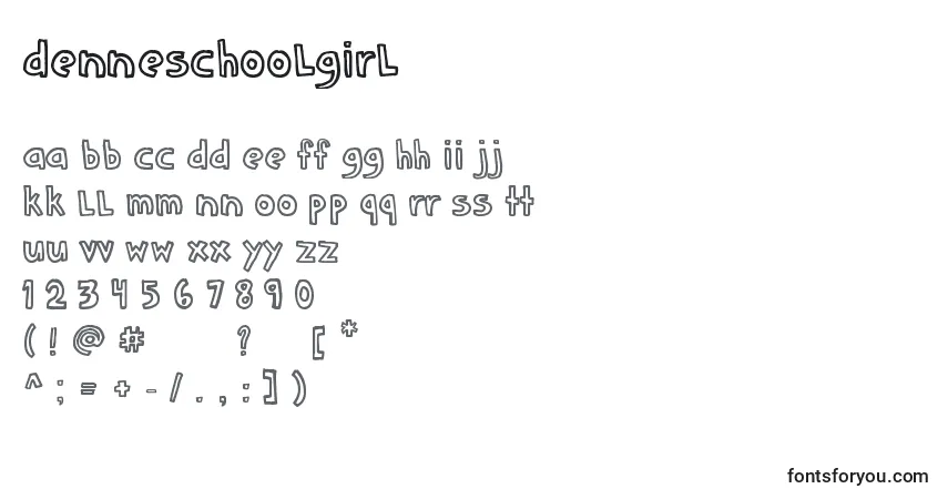 Fuente DenneSchoolgirl - alfabeto, números, caracteres especiales