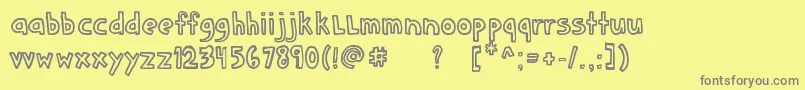 DenneSchoolgirl Font – Gray Fonts on Yellow Background
