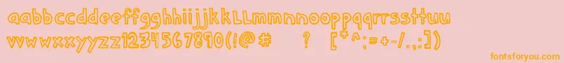 DenneSchoolgirl Font – Orange Fonts on Pink Background